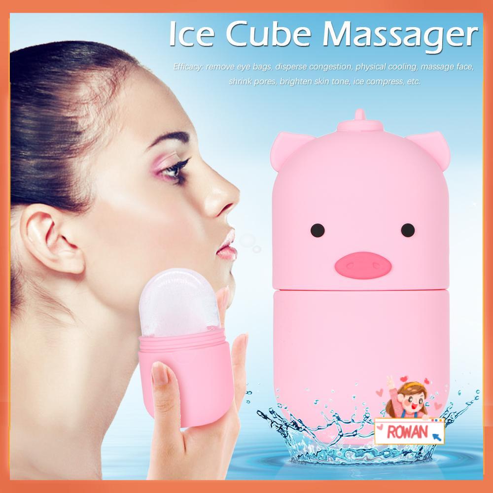 R-flower Facial Ice Roller Lift Contour Menghilangkan Garis Halus Perawatan Kulit Alat Kecantikan Ice Cube Massager