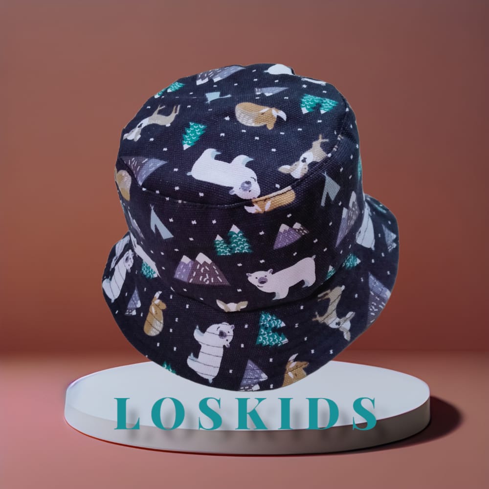 Topi Bucket Anak Laki Laki / Perempuan Gambar Lucu Print 2023