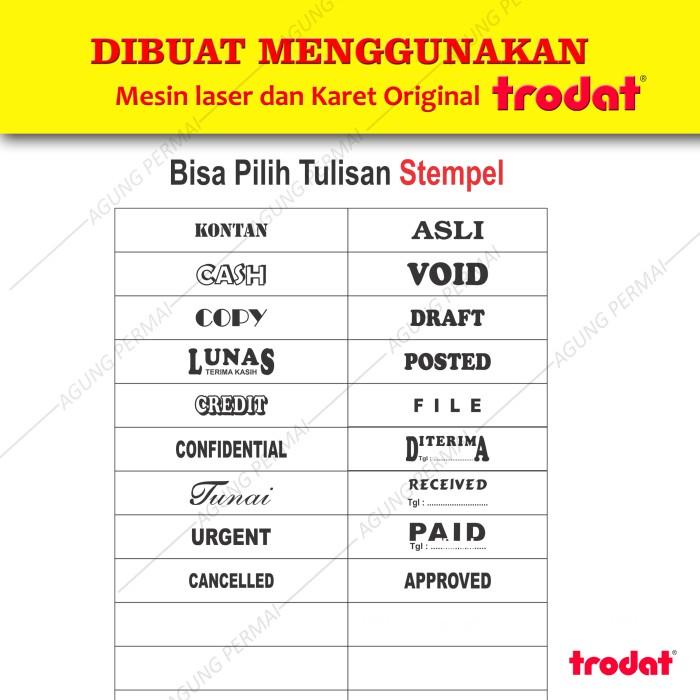 

Stempel Otomatis Custom Logo & Nama - Trodat 3911