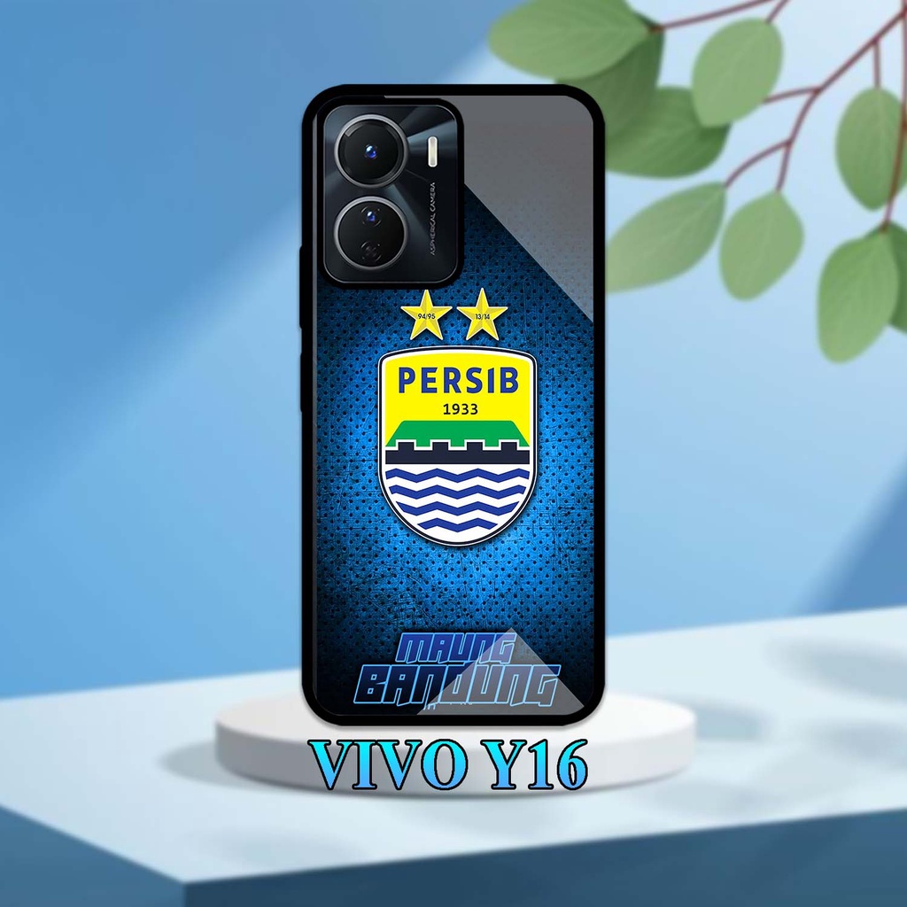 Custom Case Glossy  | Vivo Y16 | Casing Hp Kilau Motif  PERSIB