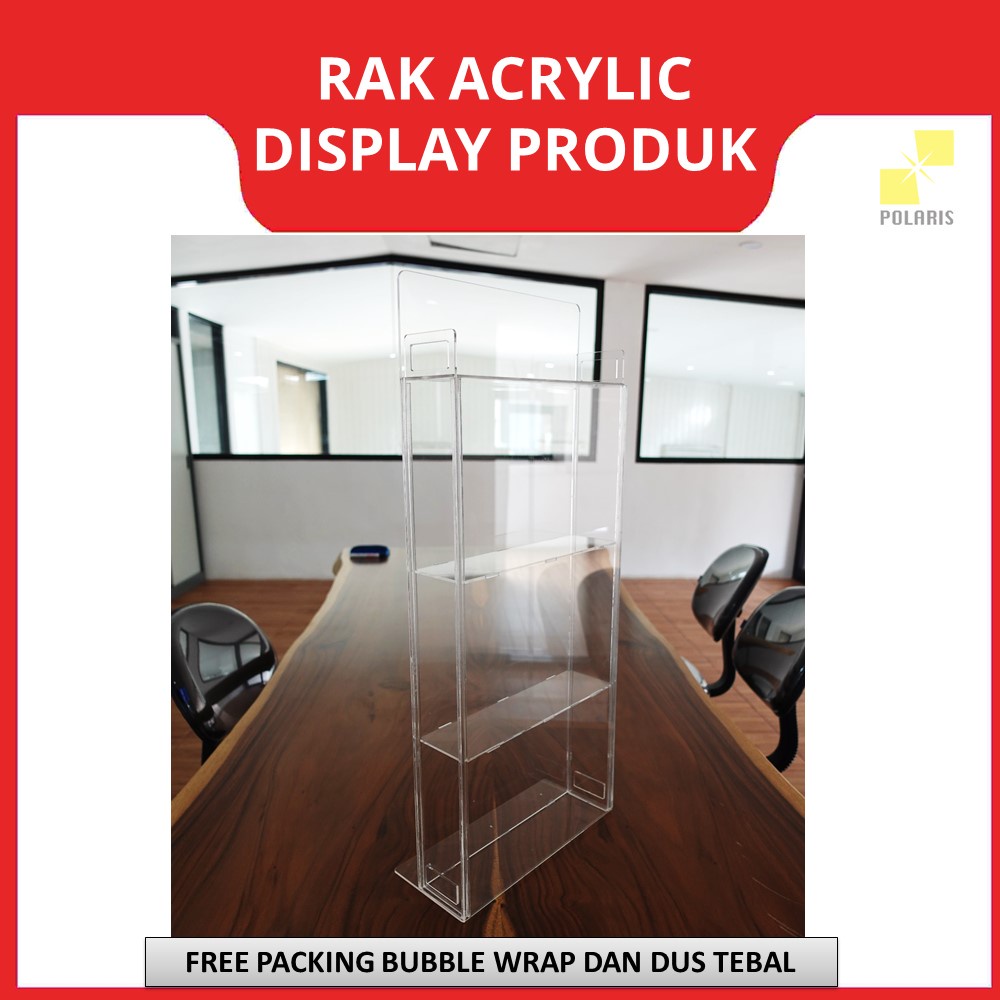 ACRYLIC RAK DISPLAY PRODUK CELOTEH ESTEH - BOX ACRYLIC ETALASE MULTIFUNGSI PRODUCT ORGANIZER -KOTAK AKRILIK TEMPAT PAJANGAN SERBAGUNA