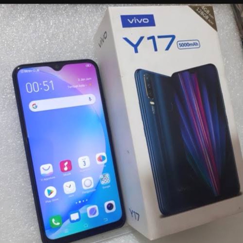 Vivo y17 ram 4/128GB bekas lengkap