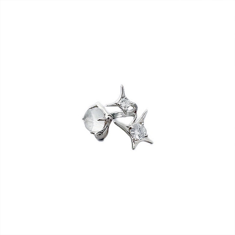 Aksesoris Cincin Zirkon Inset Mikro Meteor Temperamen Gaya