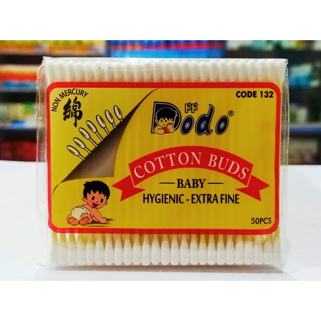 Dodo Cotton Buds Baby Hygiene Extra Fine Isi 50pcs - Pembersih Telinga Bayi dan Anak