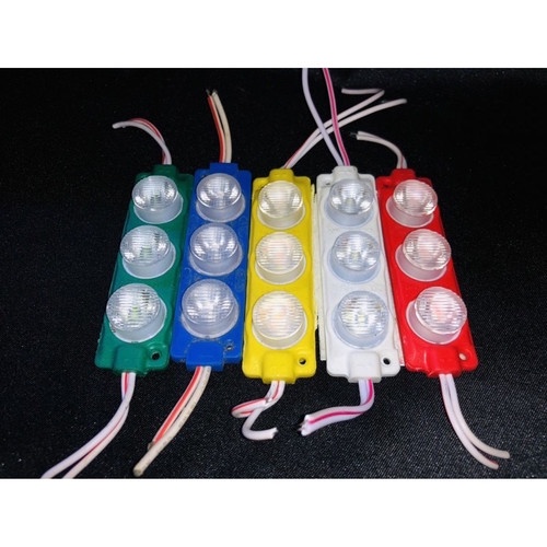 LAMPU LED 3 MATA 24 V 3 Watt Modul LED 3 Titik Variasi Truk Bus Neon - Putih