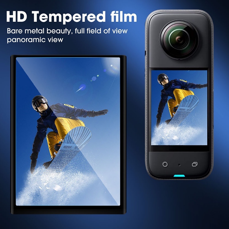 Pelindung Layar Kamera Full Coverage Anti fingerprint Film HD Transparan Screen Film Laminasi Lembut Anti Gores Kamera Film Untuk Insta360 One X3