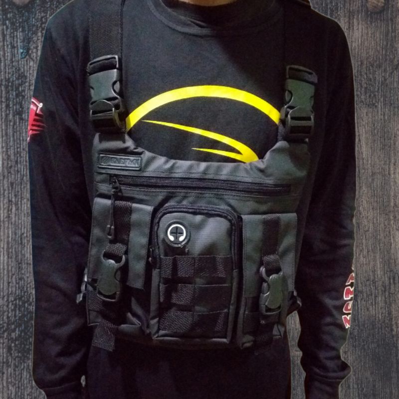 chest bag tas rompi dada ojol motor tactical premium quality ojol