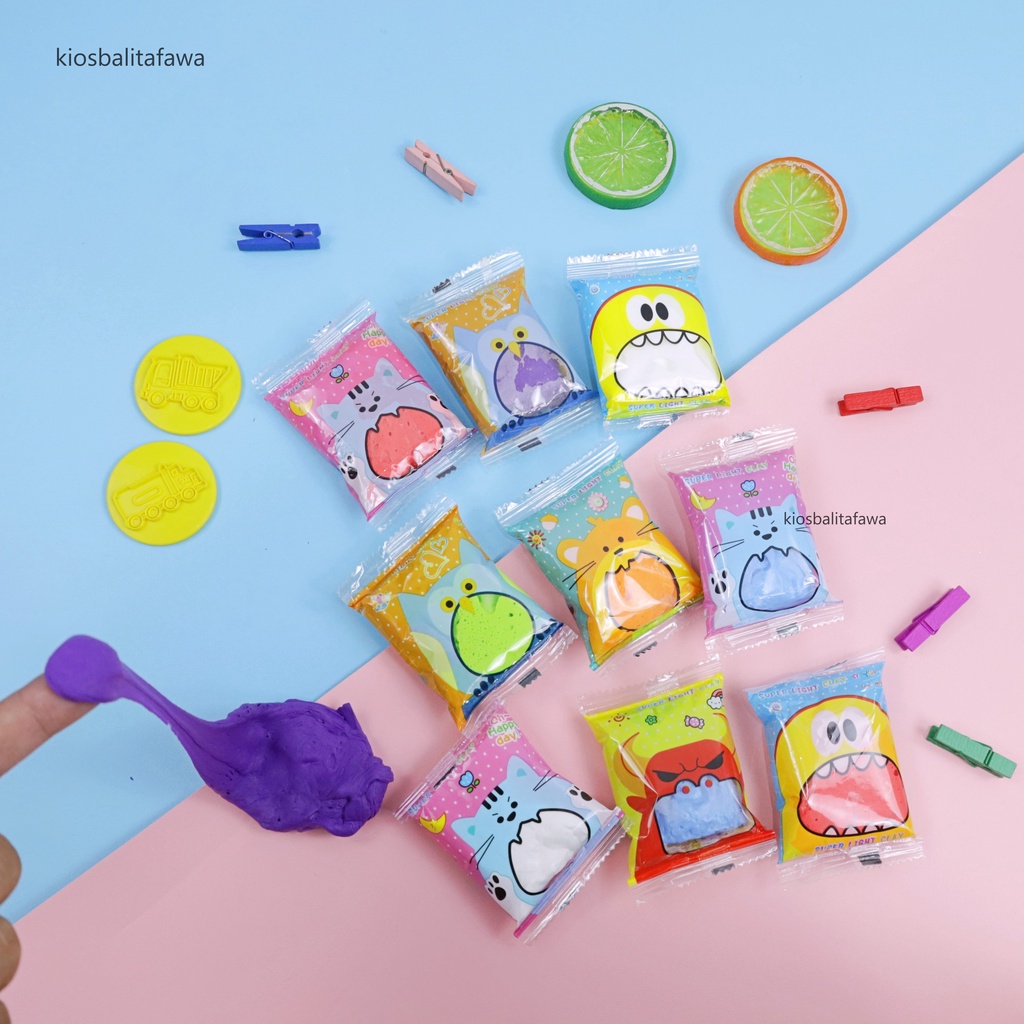 (SATUAN) Mainan Anak Clay Toy / Polymer Clay Play Doh Kreasi Anak Laki Perempuan Slime Lilin Plastisin Babycinnamon