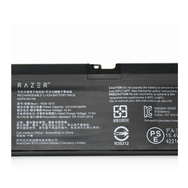 Baterai Battery Razer Blade 15 Base 2018 2019 RC30-0270 RZ09-0270 65Wh