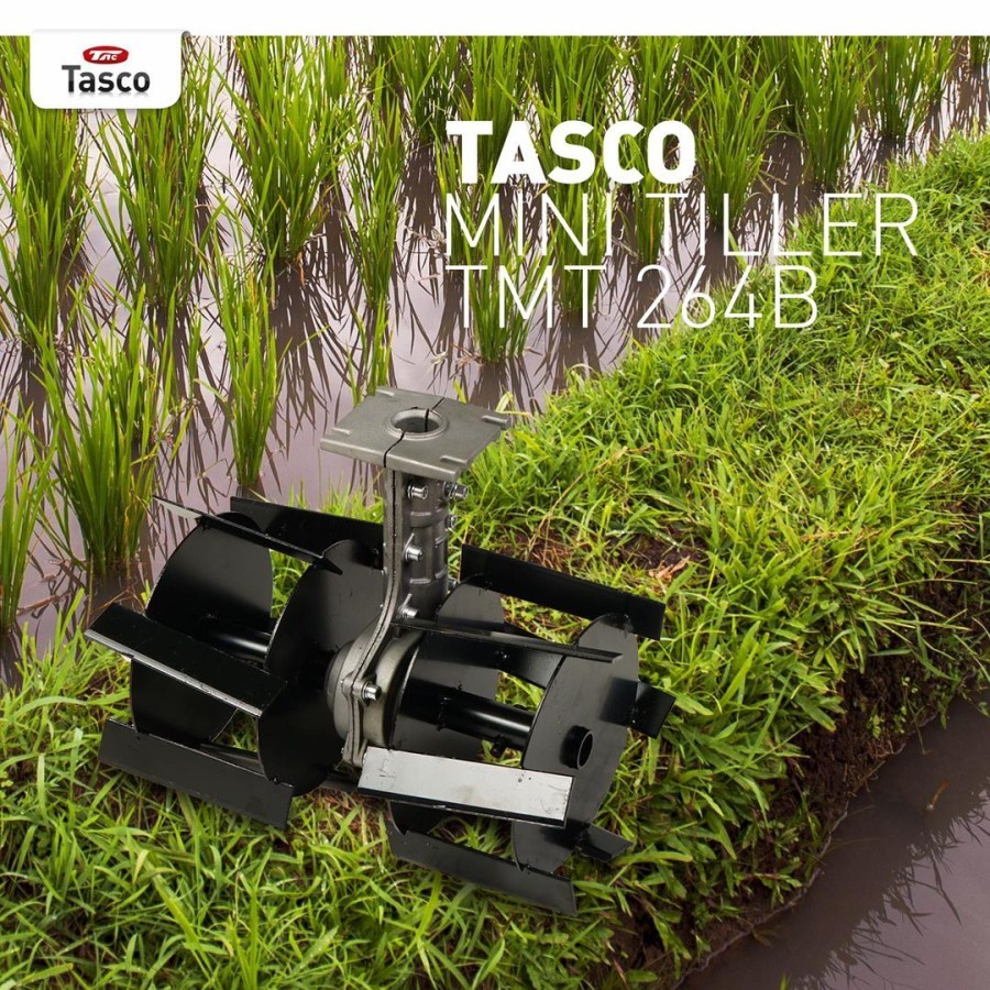 TASCO Mini Tiller TMT264B Alat Penyiang Gulma Mini Tiller Head  Cangkul Penggembur Tanah As Lubang B