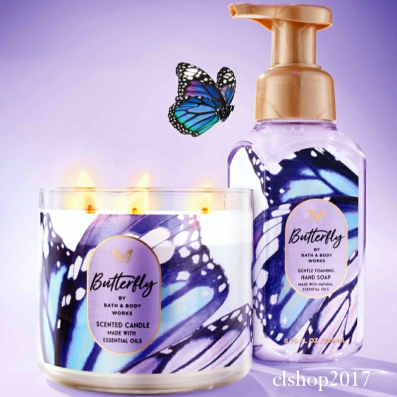 BATH &amp; BODY WORKS BBW BUTTERFLY SERIES FULLSIZE TRAVELSIZE MIST LOTION SHOWER GEL BODY CREAM HAND CREAM SHOWER GEL BODY CREAM LOTION MIST WASH WALLFLOWER ROOMSPRAY SCENTPORTABLE GENTLE GEL DEEP CLEANSING GENTLE FOAMING CREAMY LUXE