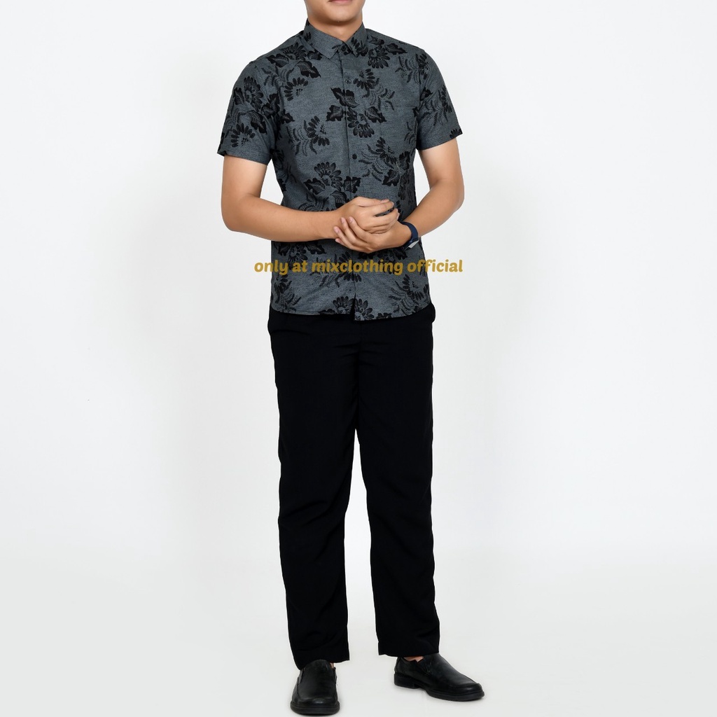 Baju Kemeja Batik Pria Lengan Pendek Slim fit Premium 1895