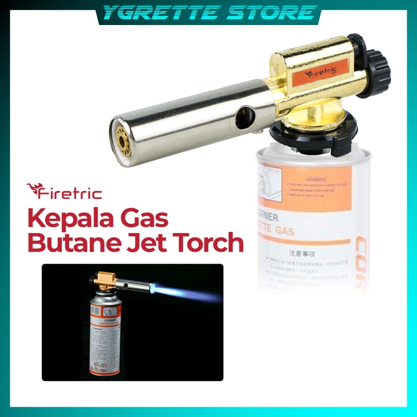 YGRETTE - Firetric Kepala Gas Butane Jet Torch Flame Gun - TQ-803 - Golden
