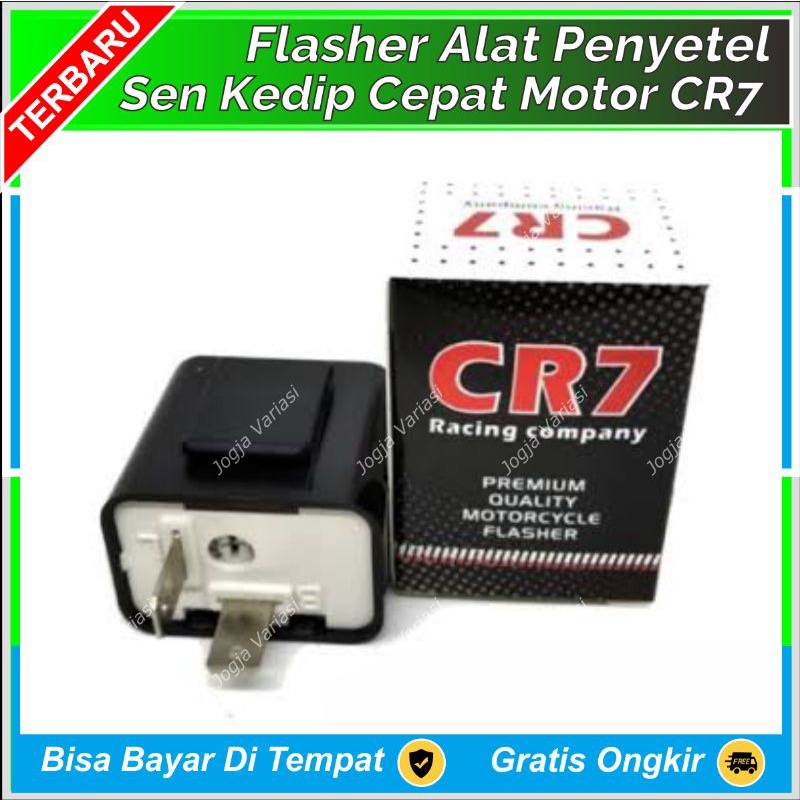 FLASHER SEN CR7 KEDIP CEPAT BISA DI SETEL ORIGINAL (ALAT PENGATUR KEDIP SEIN ATAU LAMPU LAIN) Supra,