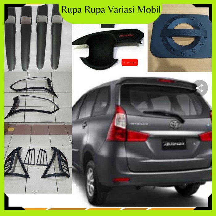 Jual Paket Garnish Handle Outer Tank Cover Hitam Doff Grand New Avanza