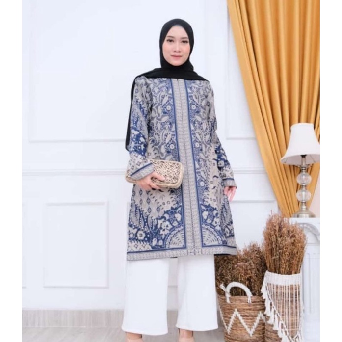 tunik batik berkualitas tunik batik solo tunik batik premium baju kantor tunik kondangan