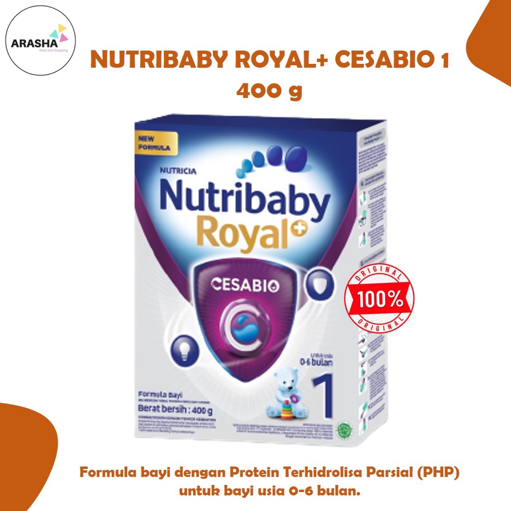 NUTRIBABY ROYAL CESABIO 1 400 g Bayi Usia 0 - 6 Bulan Susu Formula bayi  caesar - Alergi susu sapi