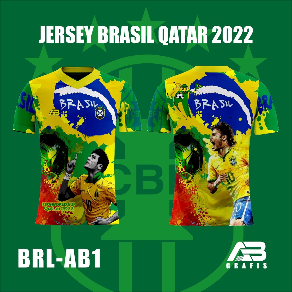 Jersey kaos Brasil piala dunia qatar 2022