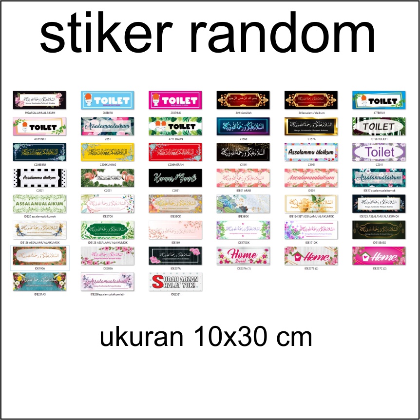 Promo Stiker Assalamualakum Random TERMURAH