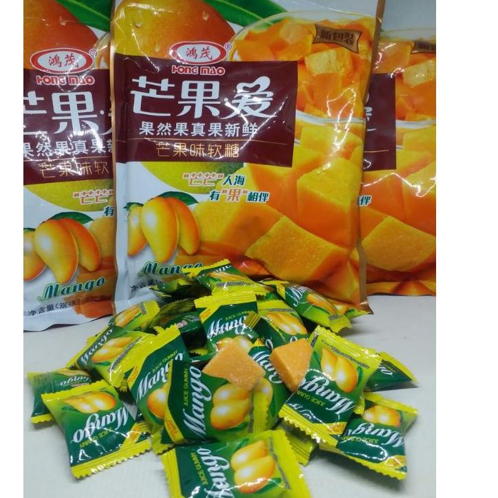 

Paling Disukai Hongmao / Hong mao jelly mangga 340gr permen lunak rasa mangga++