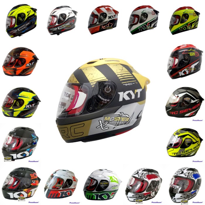 HELM KYT FULL FACE RC7 MOTIF RC SEVEN MOTIF SERIES RC 7 KYT CORAK FULL