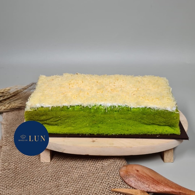 

kue bolu pandan keju | sponge cake premium pandan keju