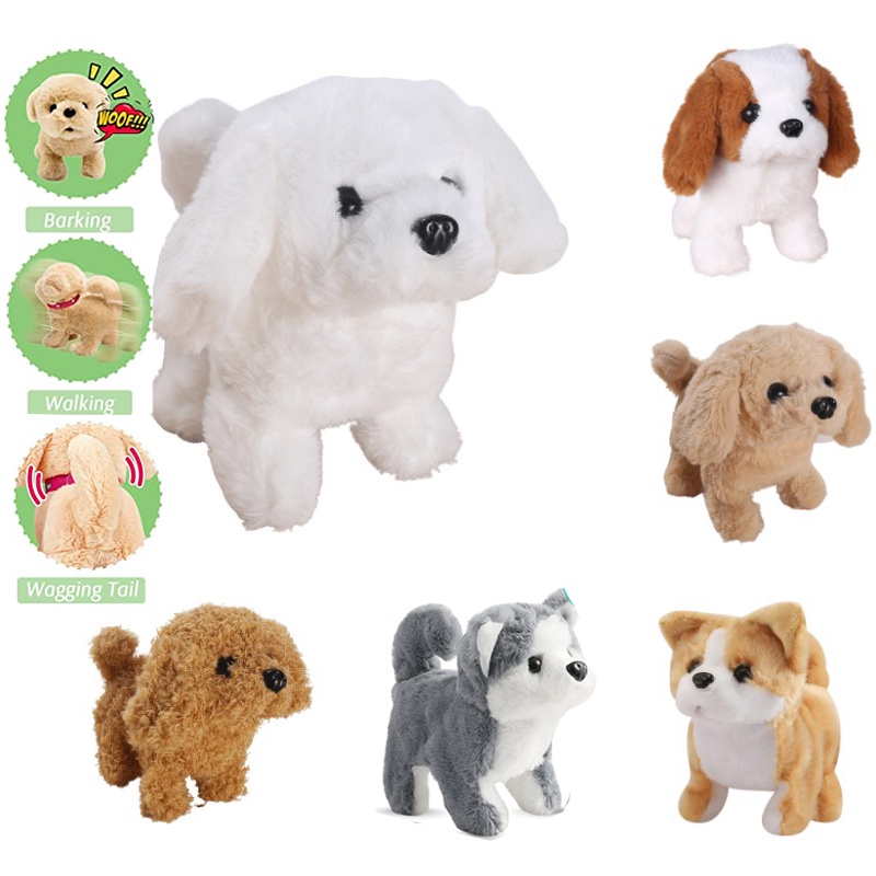 Mainan Plush Anjing Anjing Anjing Boneka Interaktif Menggemaskan Untuk Hiburan Anak