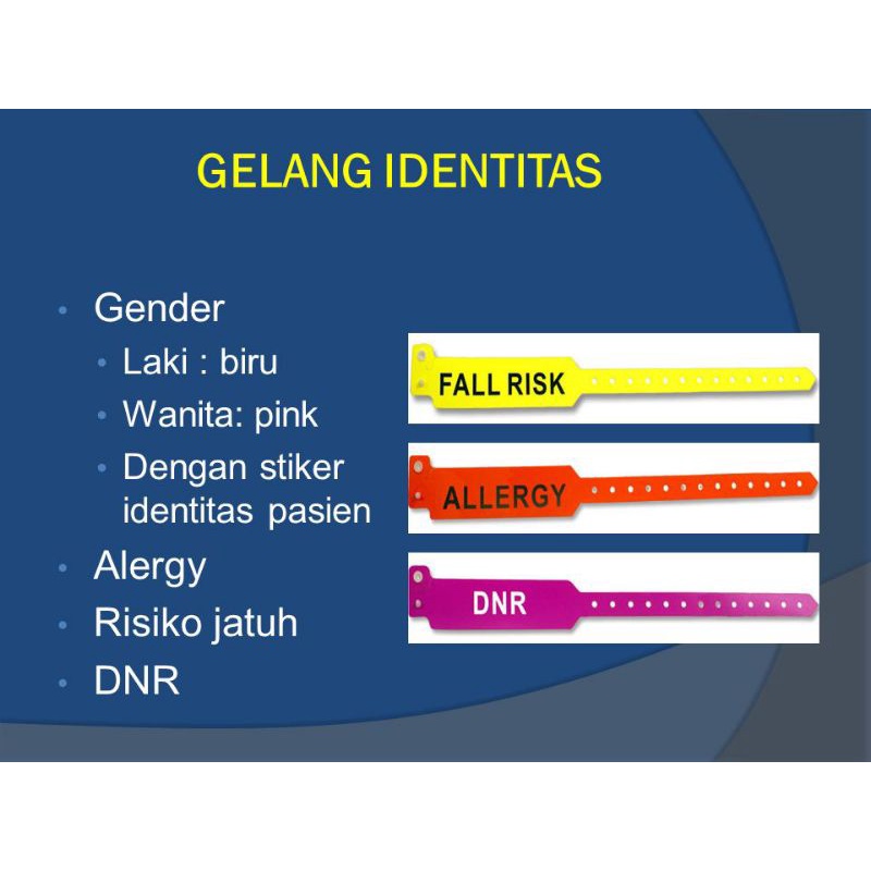 Gelang Identitas Pasien Rumah Sakit Rawat Inap Original Eco Green  / Id Patient - ID Band Bracellet Gelang Identifikasi Pasien