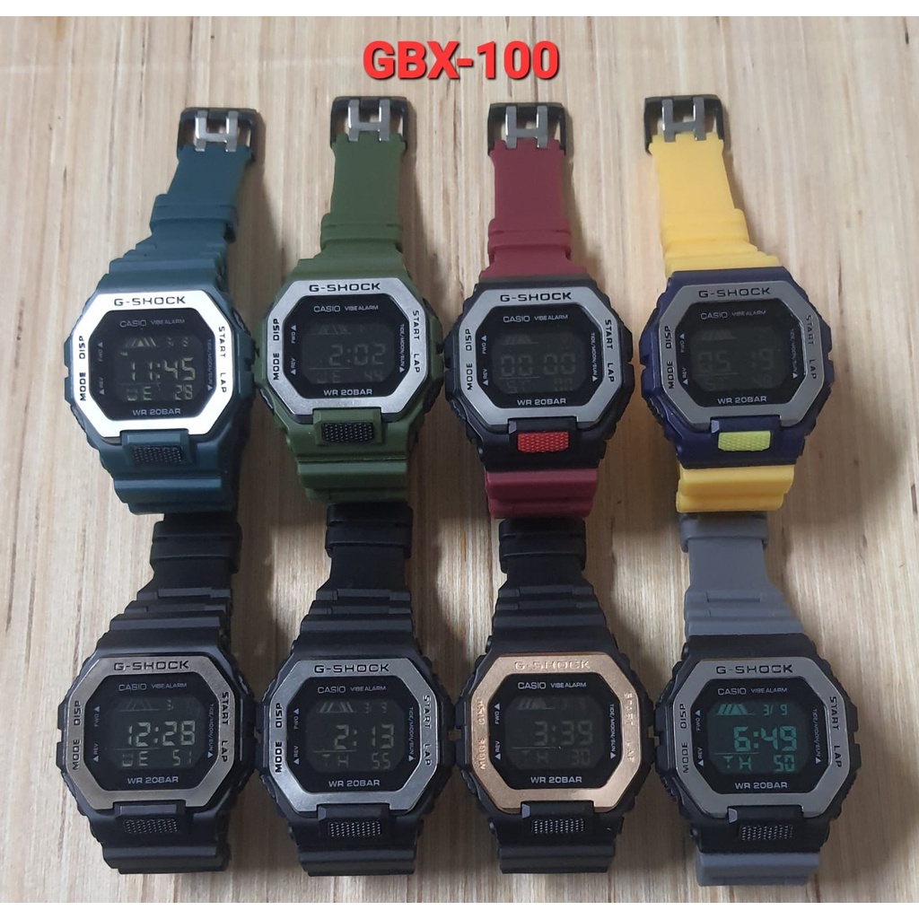 G Shock GBX-100 Jam tangan digital pria &amp; anak anak anti air LED Sporty smartwatch alarm stopwatch