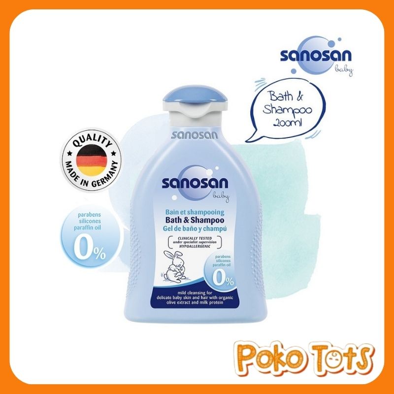 Sanosan Baby Bath and Shampoo 200ml Sabun dan Shampo Bayi