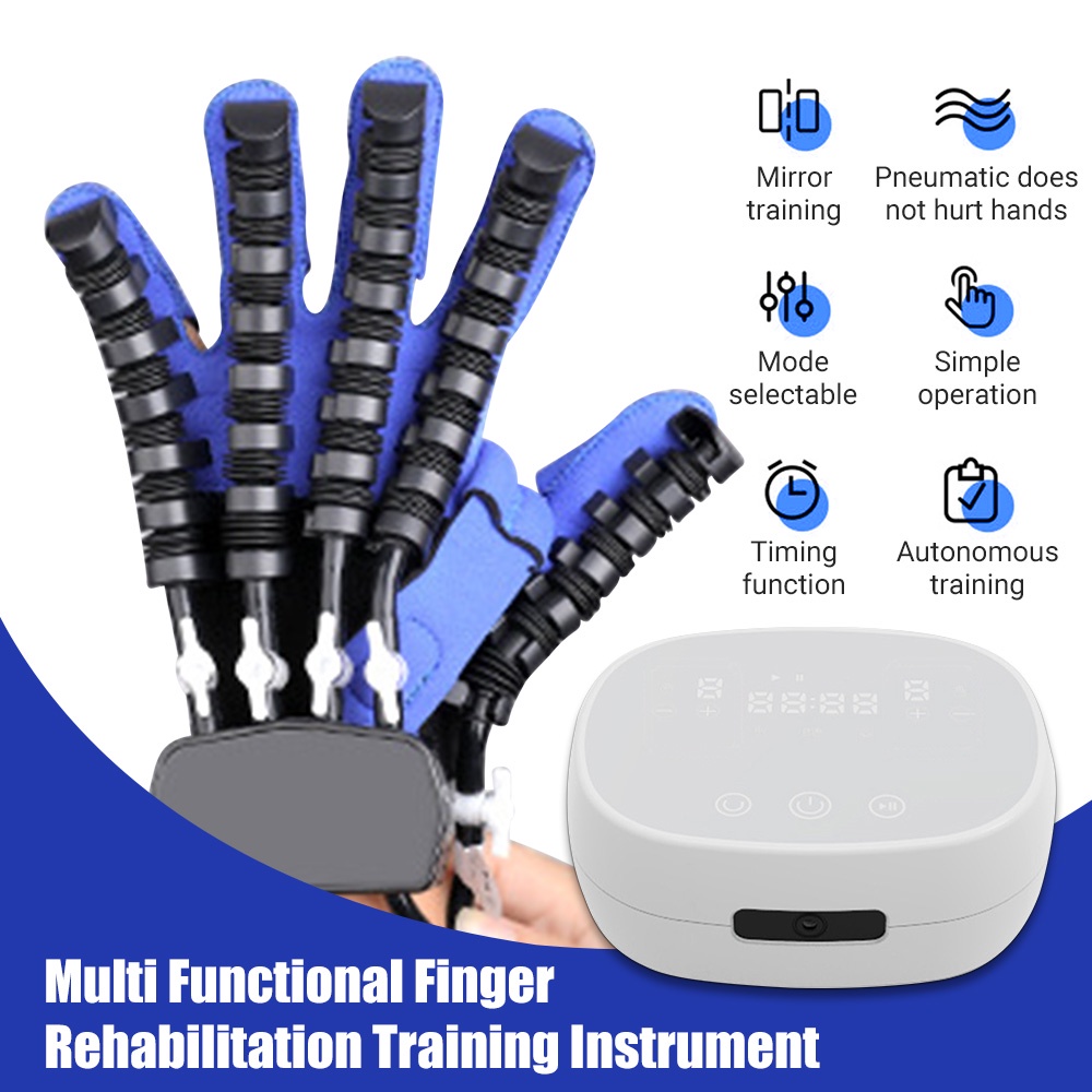 Sarung Tangan Robot Rehabilitasi Stroke Hemiplegia Peralatan Latihan Fungsi Pneumatik Rumah Jari Mekanik