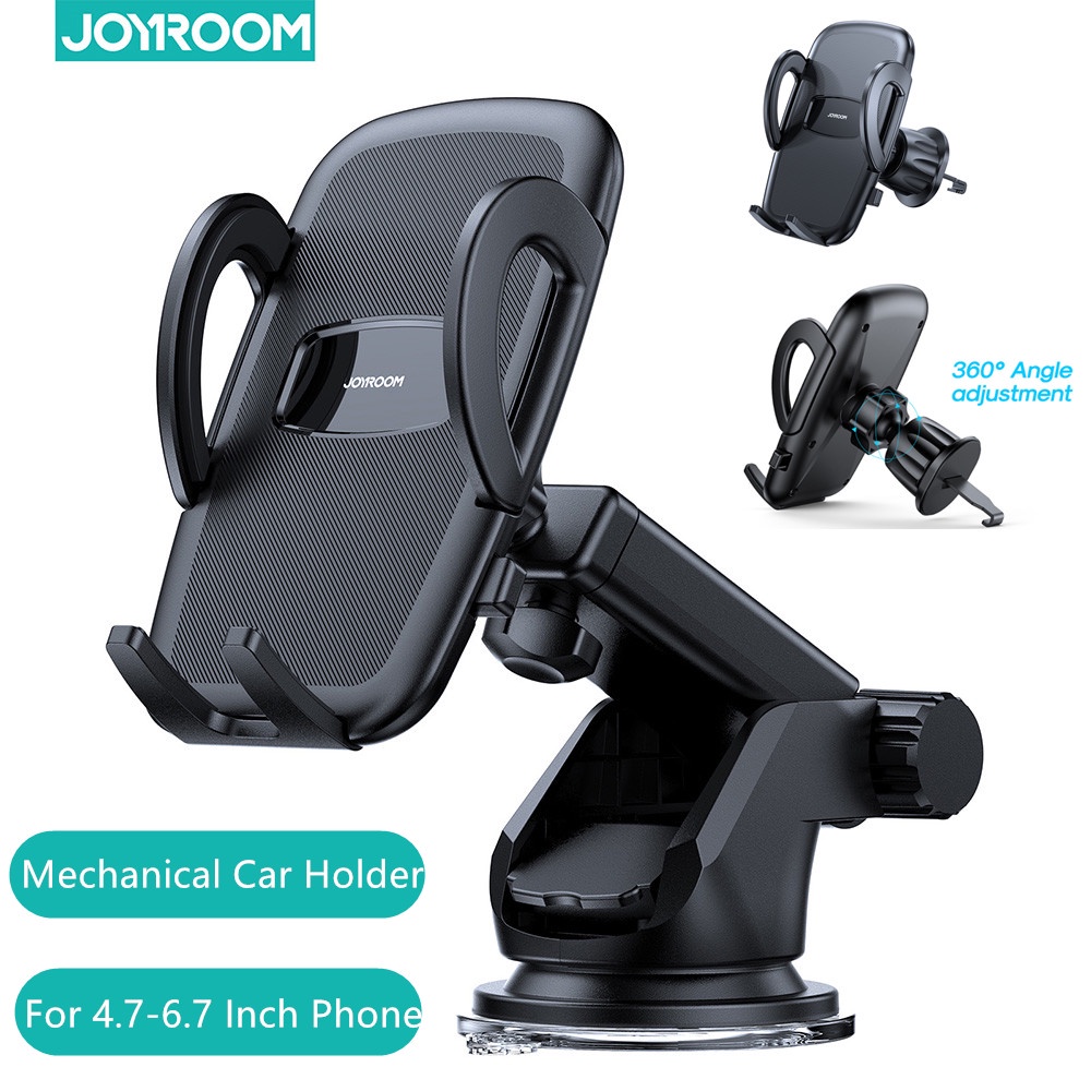 Joyroom Universal Mekanik Dudukan Telepon Mobil Dashboard Air Outlet Mount Stand Untuk Telepon 4.7-6.7 Inci