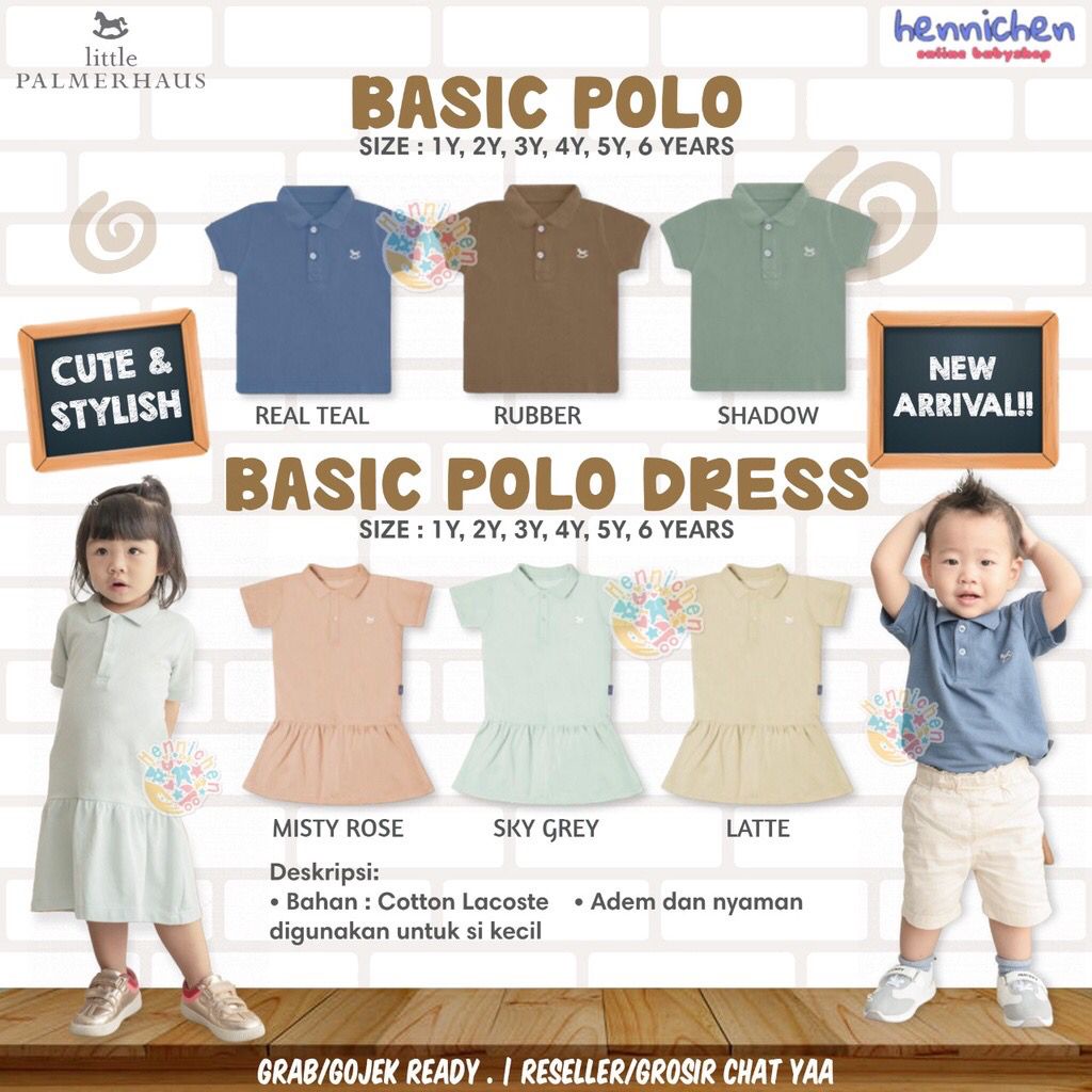 PROMO 7.7 PROMO BAJU LEBARAN PROMO 4.4 LITTLE PALMERHAUS POLO BASIC SHIRT KEMEJA ANAK KEMEJA /   BASIC POLO DRES KAOS POLO 1-6 TAHUN