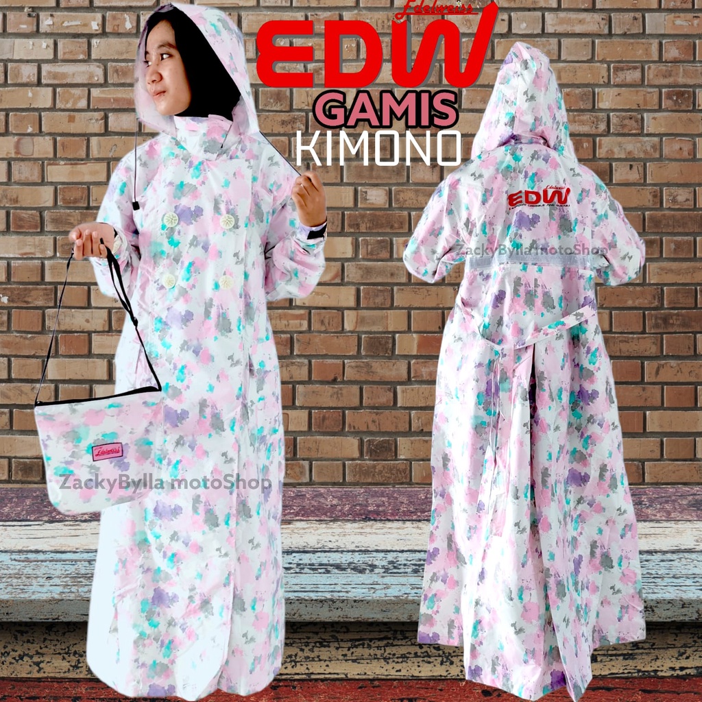 Jas Hujan Edelweiss Gamis Kimono Original