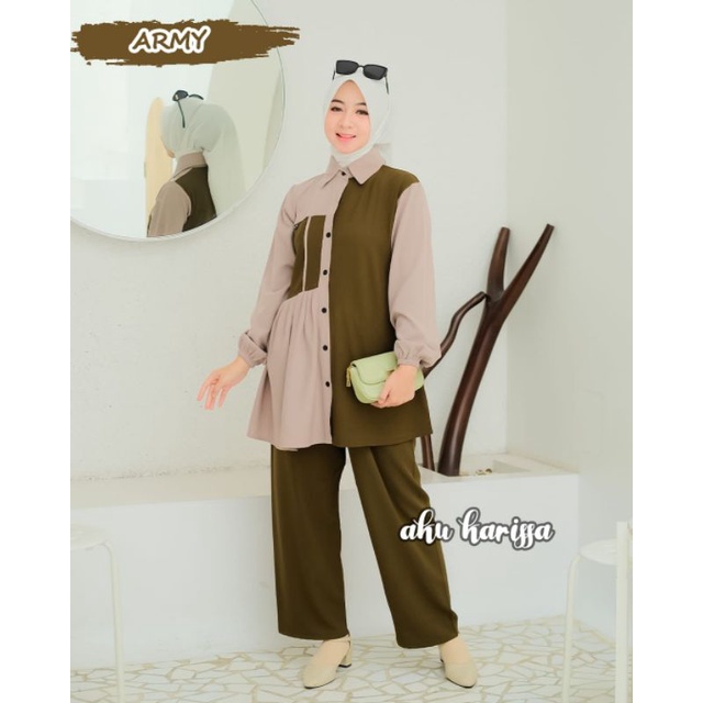 One set ekavira setelan celana ori by AKU KARISSA / Setelan wanita