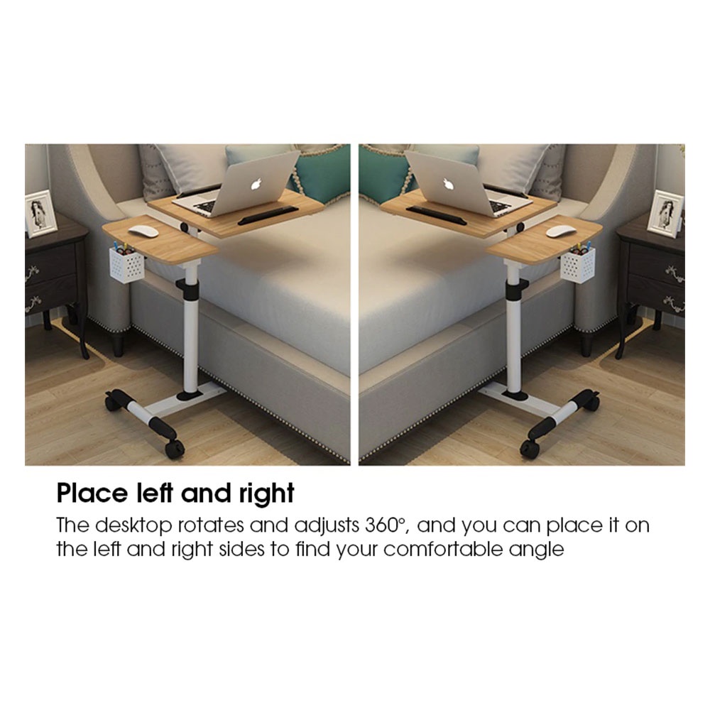 LOVOL Meja Laptop Lipat Portable Rotate Standing Desk Telescopic for Bed - C02Y - Brown - 7RTB0HBR