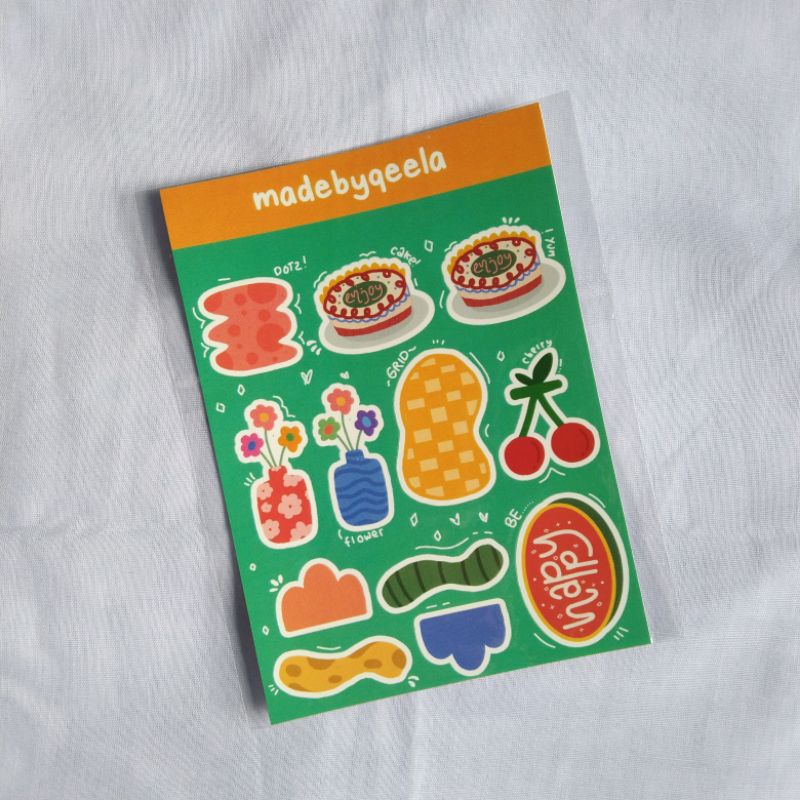

Colorfull journaling sticker sheet✨| Aesthetic sticker | madebyqeela