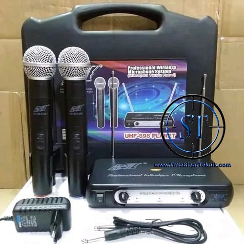 Mic Wireless PEWIE UHF- 898 PLANET Mik Microphone SERI UHF898 Profesional System Audio Wierless