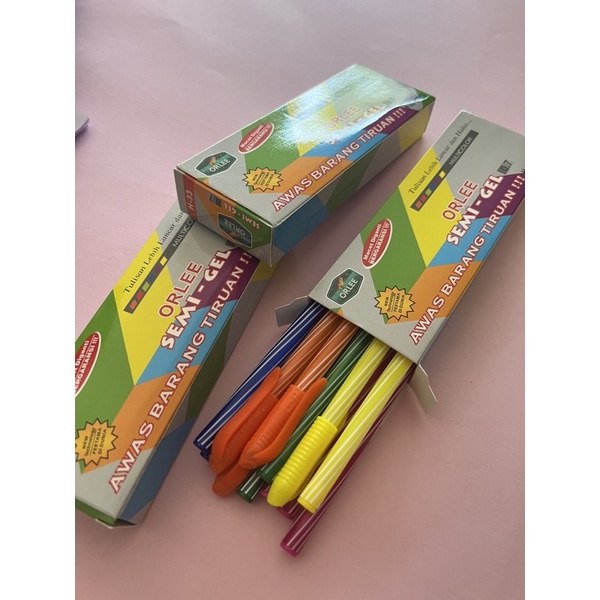 

[1 GROSS / 12 LUSIN] Pulpen Orlee Semi Gel 0.7mm , Pulpen lilin