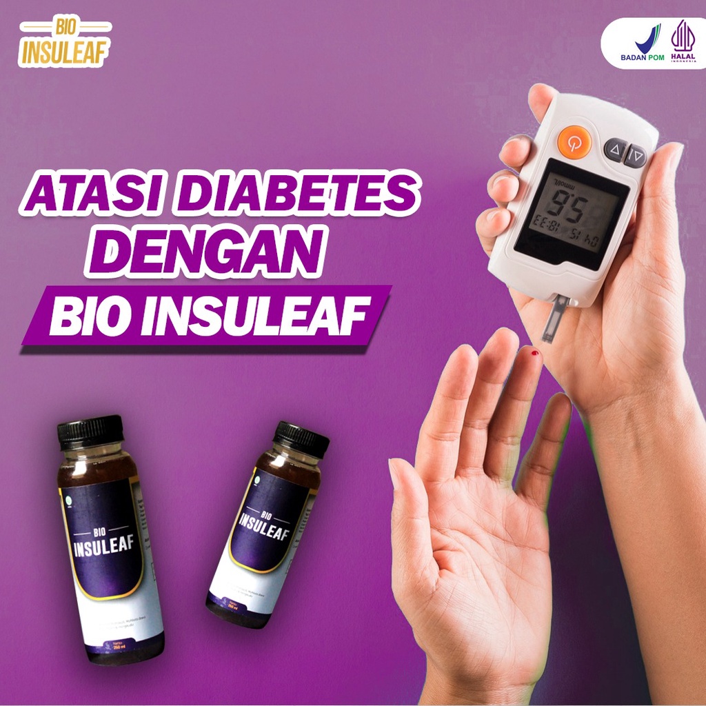 Bio Insuleaf - Turunkan Gula Darah Kolesterol Cegah &amp; Atasi Kencing Manis Diabetes Melitus Cegah Gagal Ginjal