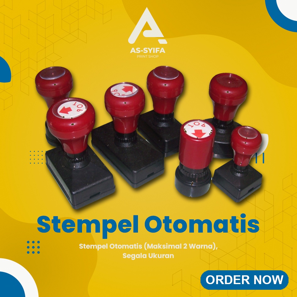 Stempel Otomatis Custom Bulat - Kotak semua ukuran