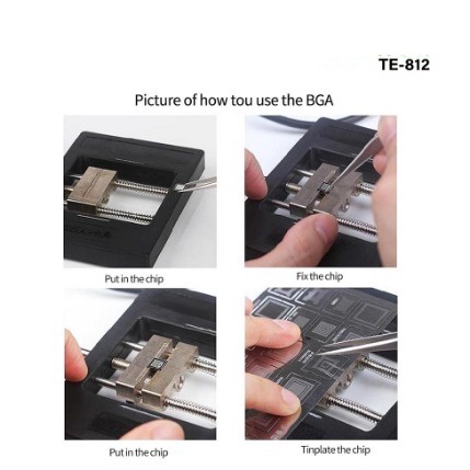 TELIJIA TE-812 Dudukan Gagang Blower Besar Kecil Ragum PCB - Dudukan Solder Uap - Stand Gagang Blower - Alat Tambahan Blower - Ragum PCB