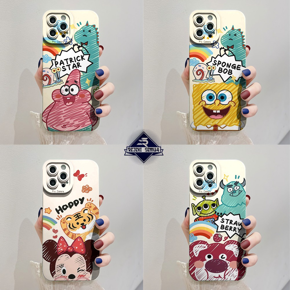 CUSTOM CASE SOFTCASE SILIKON PROCAMERA CARTOON CUSTOM OPPO A3S A15 A15S A16 A1K A5S A7 A12 A11K A31 