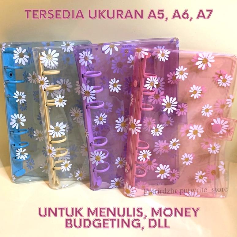 

BINDER A5 A6 A7 MOTIF DAISY TRANSPARAN TERLARISS...,,,,,