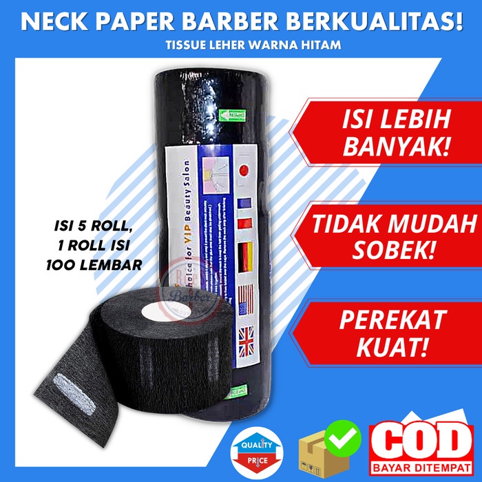 NECK PAPER / NECKPAPER HITAM TISSUE / TISU LEHER CUKUR PANGKAS BARBER