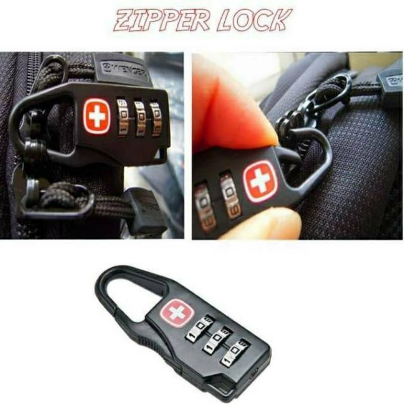 GEMBOK MINI GEMBOK KOPER ZIPPER LOCK GEMBOK TAS KECIL GEMBOK ANGKA