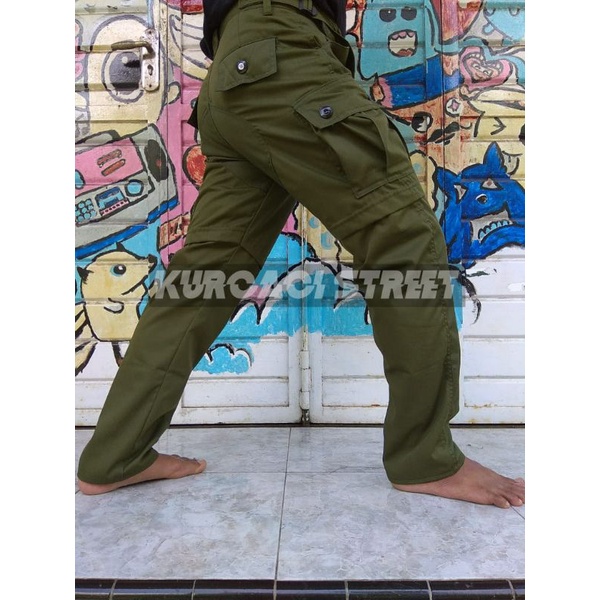 CELANA ALPIN/CARGO HIJAU ARMY PANJANG