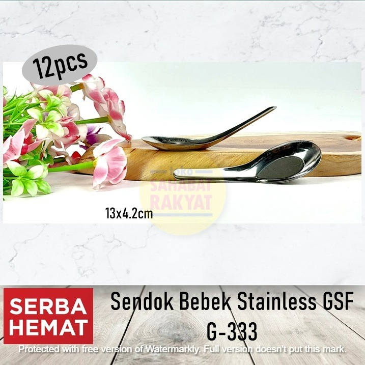 Sendok Bebek Stainless GSF G-333 Set 12pcs