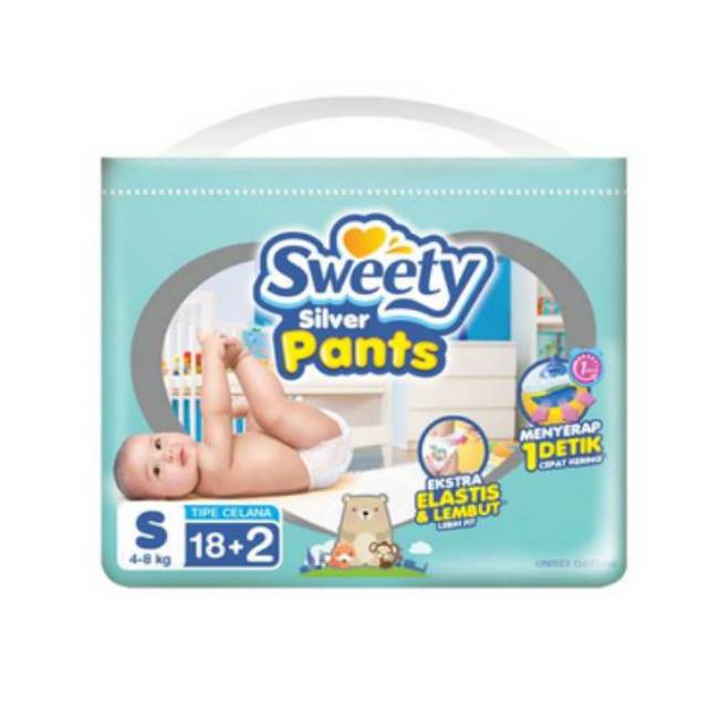 Sweety Silver Pants S18+2 / Popok Sekali Pakai / Popok Sweety