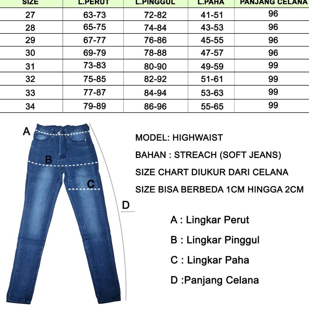 Paling Popular➽ 7C-G CELANA JEANS HIGHWAIST PREMIUM /PINGGANG TINGGI JEANS /STREACH JEANS /HW JEANS 